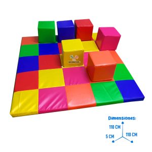 Colchoneta twister + 6 cubos