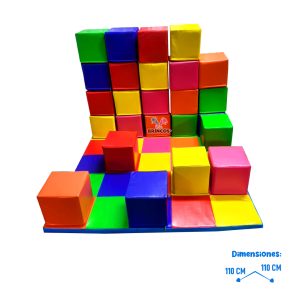 Colchoneta twister + 12 cubos brincos