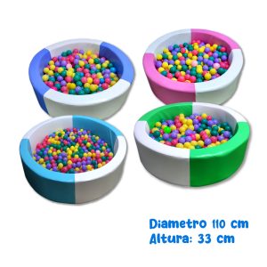 Piscina bicolor 110 cm brincos