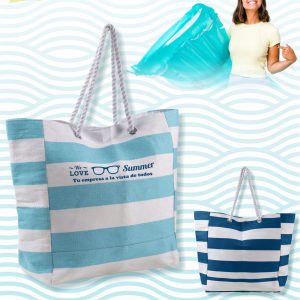 Bolsa playa rayas