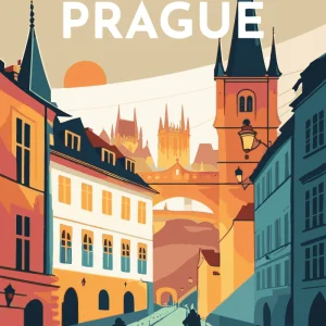 Póster de viaje Praga