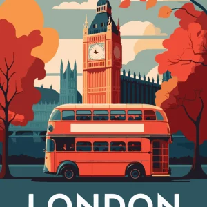 Póster de viaje Londres