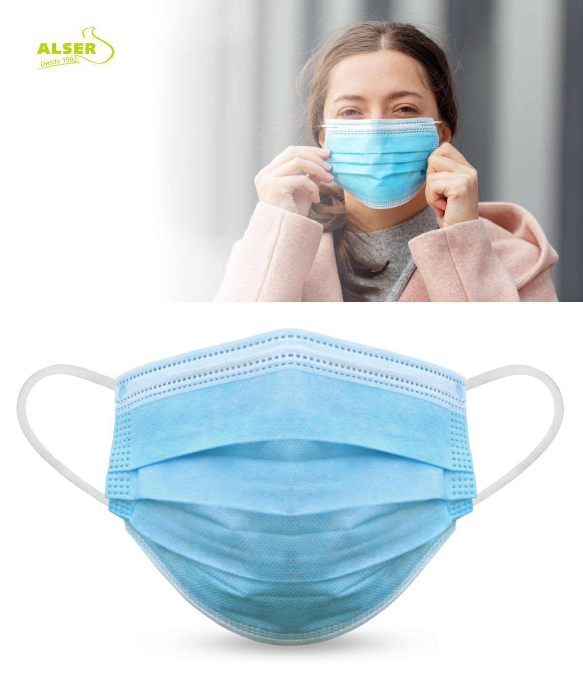 Mascarilla Quirúgica tipo II BFE ≥ 98 - Imagen 2