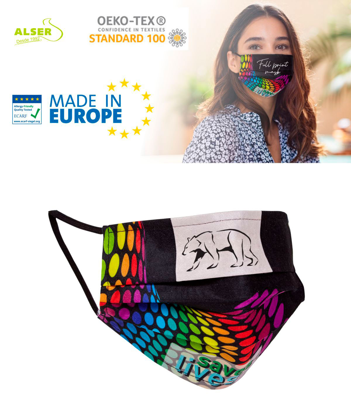 Mascarilla de tela personalizable - Imagen 2