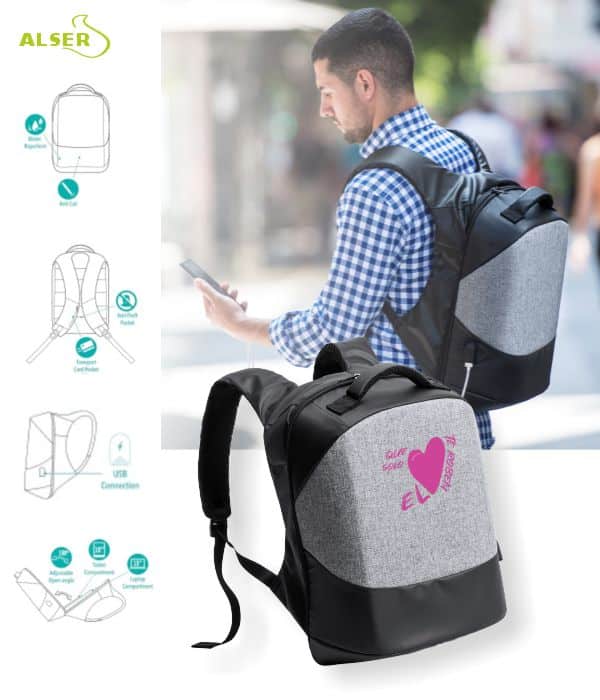 Mochila con Bolsillo en la Espalda - Imagen 2