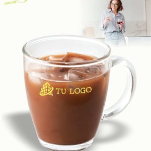 Taza de café de cristal 390ml.