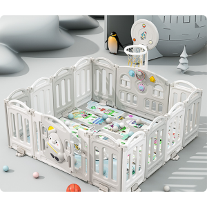 Corral pingüino – 14 piezas (gris)