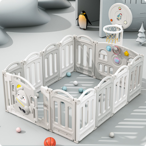 Corral pingüino – 12 piezas (gris)