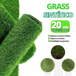 Grass sintético 20 MM – 20 MT² ( 2 x 10 MTS )