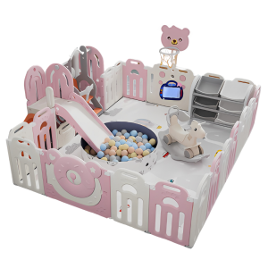 Corral multijuegos osito – rosado