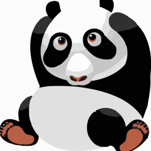 Pintar por números niños - Panda grande