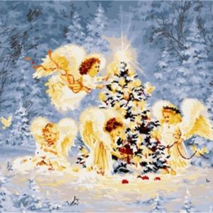 Árbol De Navidad Con Los Ángeles