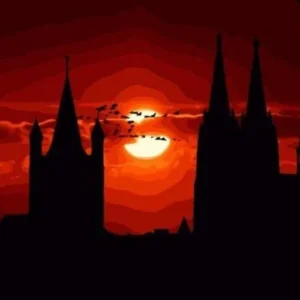 Castillo Rojo Atardecer