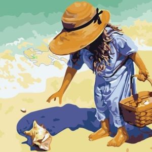 Niños Recogiendo Conchas En La Playa