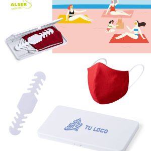 Productos higiénicos en set corporativo